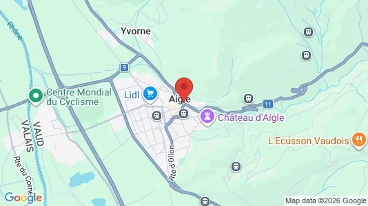 Apartments for rent i Aigle - kort over placeringen