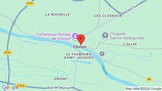 Houses for rent i Chinon - kort over placeringen