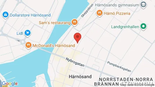 Apartments for rent i Härnösand - kort over placeringen