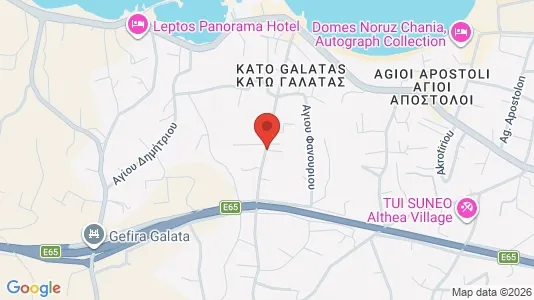 Apartments for rent i Chania - kort over placeringen
