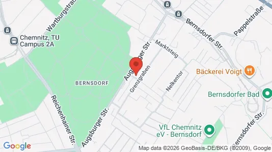 Apartments for rent i Chemnitz - kort over placeringen