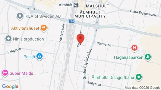 Apartments for rent i Älmhult - kort over placeringen