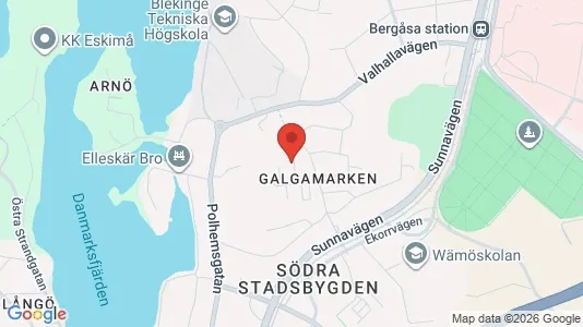 Apartments for rent i Karlskrona - kort over placeringen
