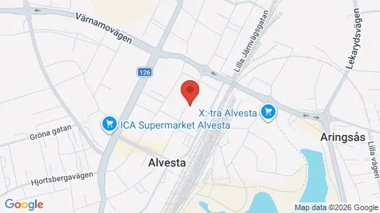 Apartments for rent i Alvesta - kort over placeringen