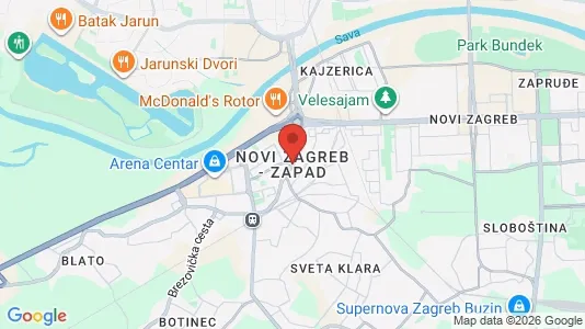 Apartments for rent i Zagreb Novi Zagreb-zapad - kort over placeringen