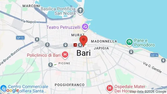 Apartments for rent i Bari - kort over placeringen