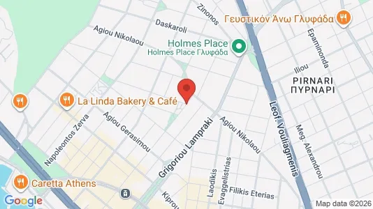 Apartments for rent i Glyfada - kort over placeringen