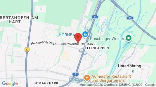 Apartments for rent i Munich Schwabing-Freimann - kort over placeringen