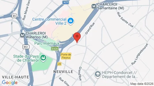 Rooms for rent i Charleroi - kort over placeringen