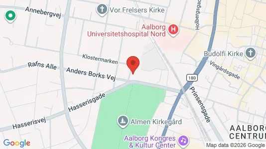 Apartments for rent i Aalborg Center - kort over placeringen