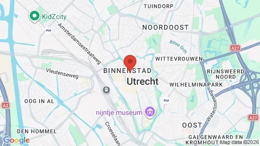 Apartments for rent i Utrecht Binnenstad - kort over placeringen