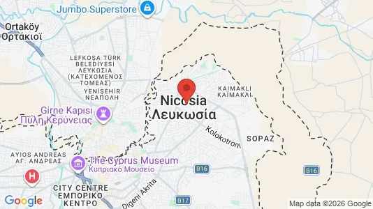Apartments for rent i Nicosia Lefkosia - kort over placeringen