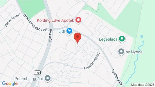 Apartments for rent i Kolding - kort over placeringen