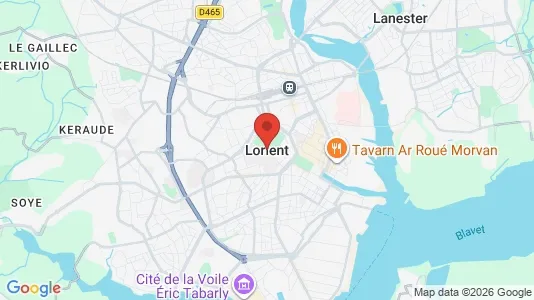 Apartments for rent i Lorient - kort over placeringen