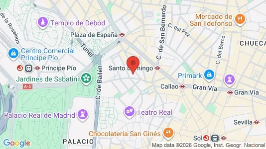 Apartments for rent i Madrid Centro - kort over placeringen