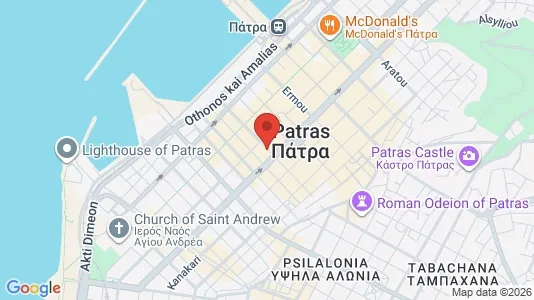 Apartments for rent i Patras - kort over placeringen
