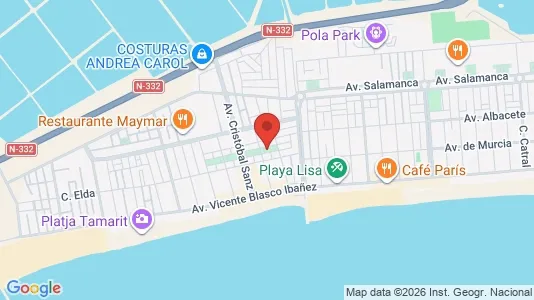 Rooms for rent i Santa Pola - kort over placeringen