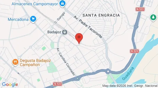 Apartments for rent i Badajoz - kort over placeringen