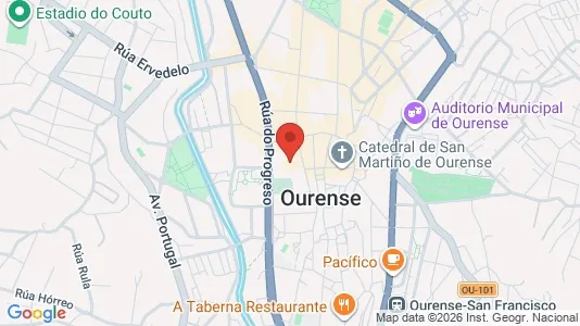 Rooms for rent i Ourense - kort over placeringen