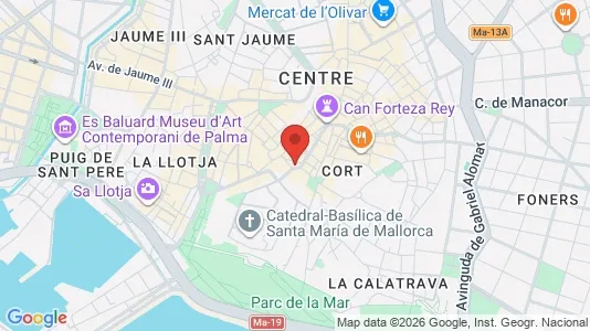 Apartments for rent i Palma de Mallorca - kort over placeringen