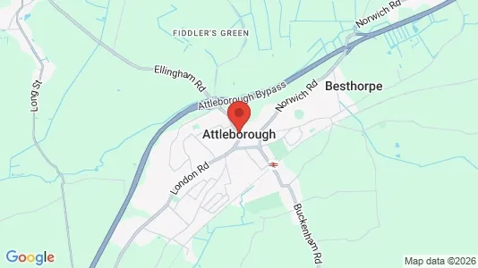 Apartments for rent i Attleborough - Norfolk - kort over placeringen