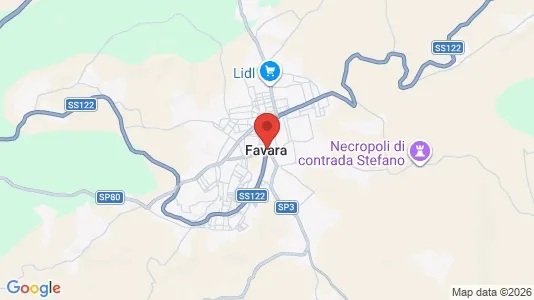 Houses for rent i Favara - kort over placeringen