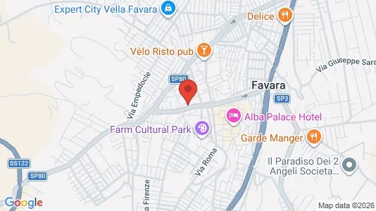 Apartments for rent i Favara - kort over placeringen