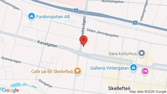 Apartments for rent i Skellefteå - kort over placeringen