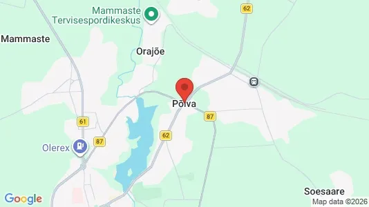 Houses for rent i Põlva - kort over placeringen