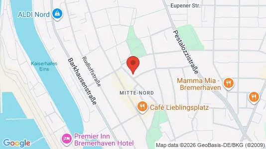 Apartments for rent i Bremerhaven - kort over placeringen