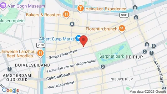 Apartments for rent i Amsterdam Oud-Zuid - kort over placeringen