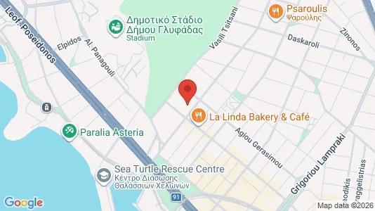 Apartments for rent i Glyfada - kort over placeringen