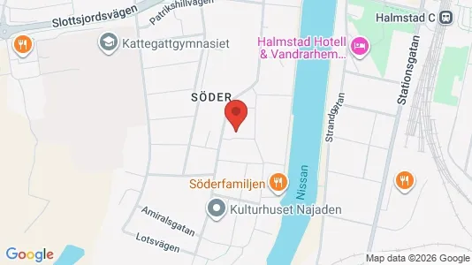 Apartments for rent i Halmstad - kort over placeringen