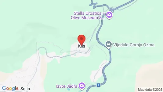 Houses for rent i Klis - kort over placeringen