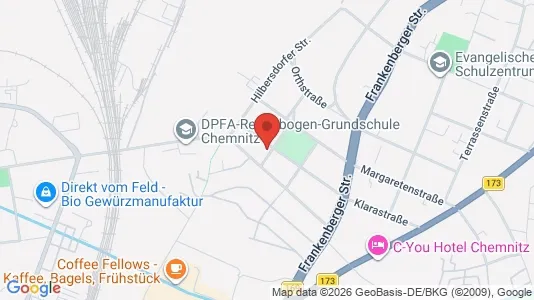 Apartments for rent i Chemnitz - kort over placeringen