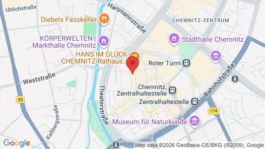Apartments for rent i Chemnitz - kort over placeringen