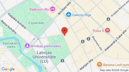 Apartments for rent i Riga Centrs - kort over placeringen