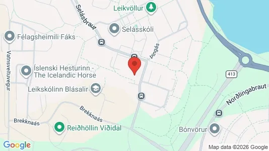 Apartments for rent i Reykjavík Árbær - kort over placeringen