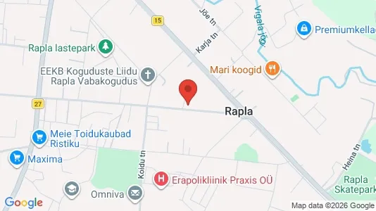 Apartments for rent i Rapla - kort over placeringen