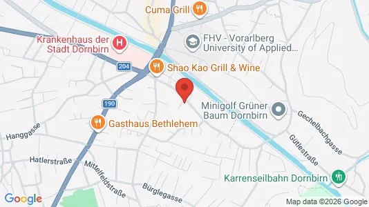 Apartments for rent i Dornbirn - kort over placeringen