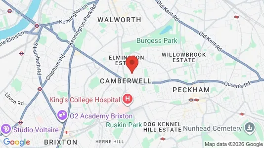 Apartments for rent i London SE5 - kort over placeringen