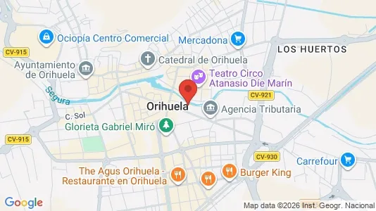 Apartments for rent i Orihuela - kort over placeringen