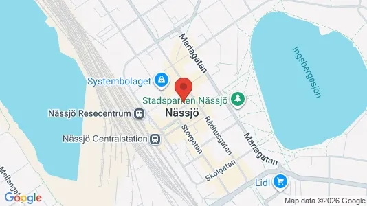Apartments for rent i Nässjö - kort over placeringen