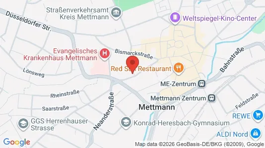 Apartments for rent i Mettmann - kort over placeringen