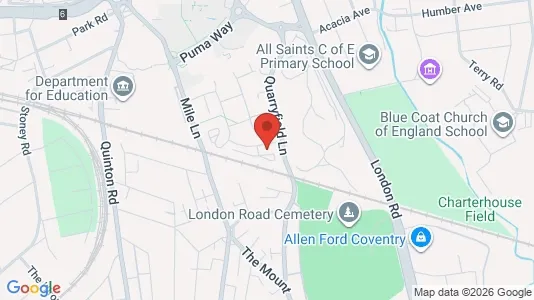 Apartments for rent i Coventry - West Midlands - kort over placeringen