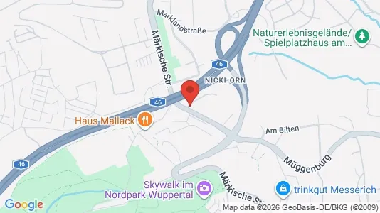Apartments for rent i Wuppertal - kort over placeringen