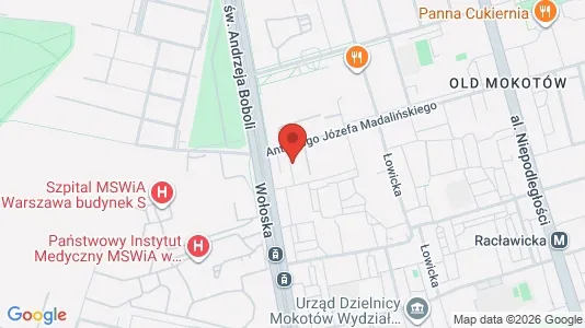 Apartments for rent i Warszawa Mokotów - kort over placeringen