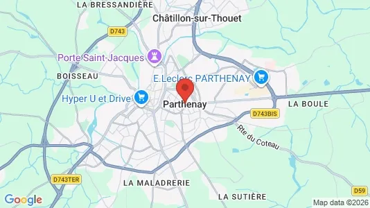 Houses for rent i Parthenay - kort over placeringen