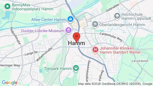 Apartments for rent i Hamm - kort over placeringen