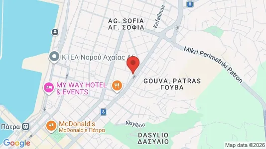 Apartments for rent i Patras - kort over placeringen